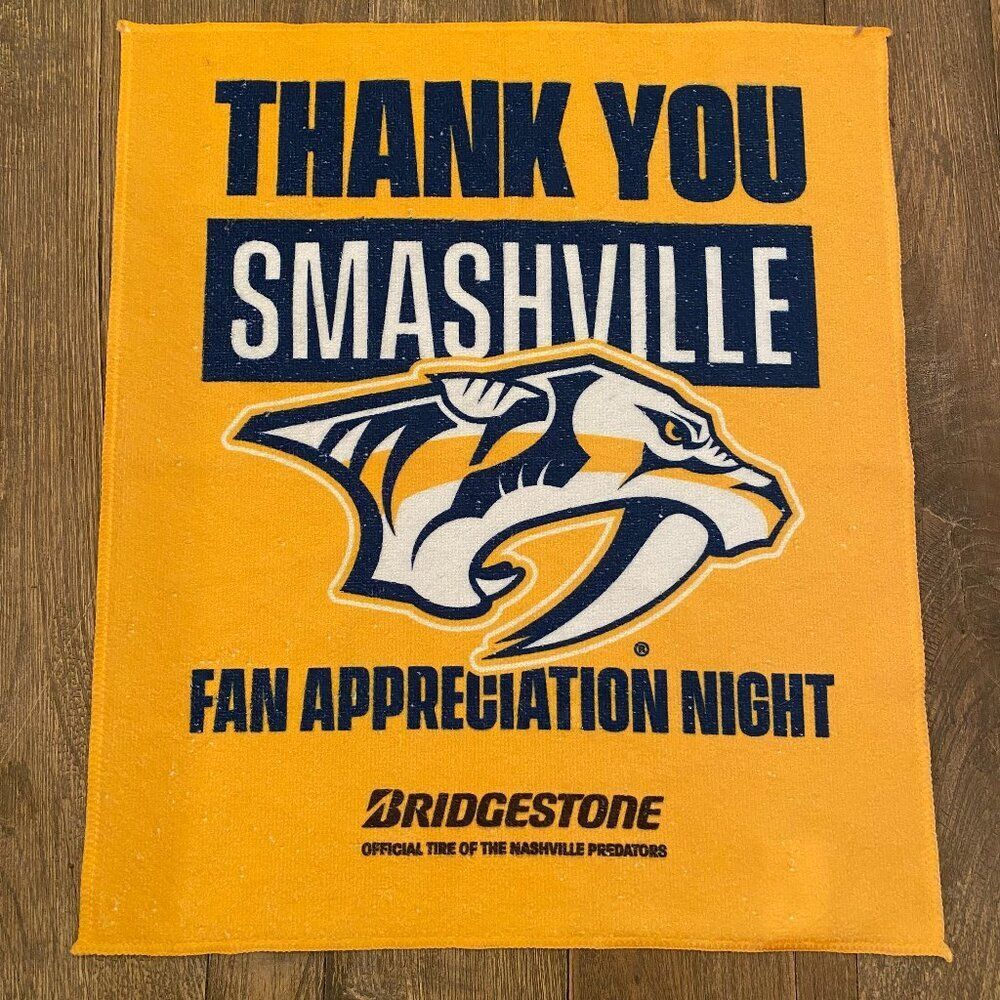 Nashville Predators Hockey NHL Thank You Smashville Promo Towel Kanata OS